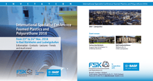 International Specialist Conference Foamed Plastics and