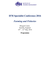 IFM Specialist Conference 2016 Farming and Fisheries