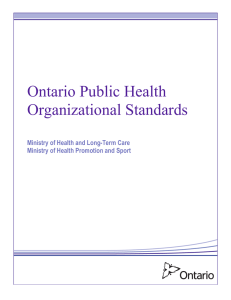 Ontario Public Health Organizational Standards