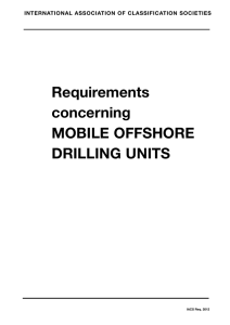 Requirements concerning MOBILE OFFSHORE DRILLING