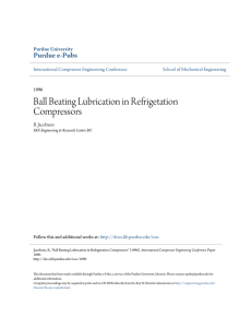 Ball Beating Lubrication in Refrigetation - Purdue e-Pubs