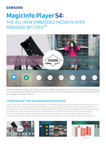 MagicInfo Player S4: - SAMSUNG DISPLAY SOLUTIONS