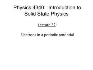Electrons in periodic potential