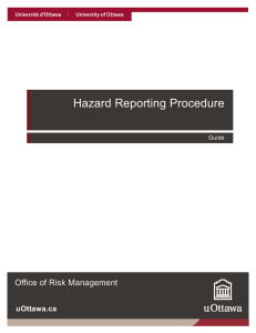 Hazard Reporting Procedure - Office of Risk Management