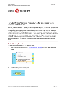 How to Define Working Procedures for Business Tasks