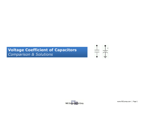 Voltage Coefficient of Capacitors Comparison