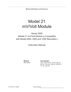 Model 21 mV/Volt Module