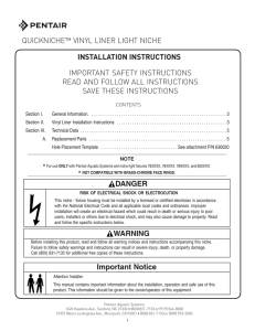 QUICKNICHE™ VINYL LINER LIGHT NICHE DANGER