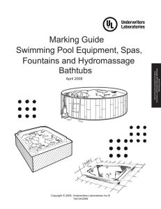 Swimming Pool / Spa UL Marking Guide