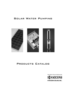 Solar Water Pumping Products Catalog