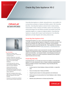 Data sheet: Oracle Big Data Appliance