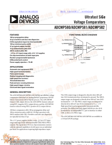 Ultrafast SiGe Voltage Comparators ADCMP580/ADCMP581