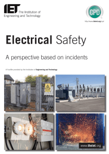 Electrical safety – a perspective based on incidents