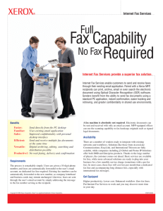 Internet Fax Services brochure