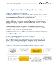 RightFax Internet Connector Frequently Asked Questions