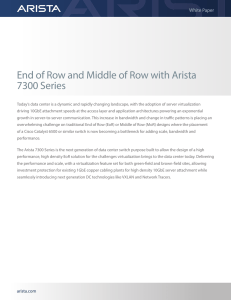 End of Row and Middle of Row with Arista 7300 Series