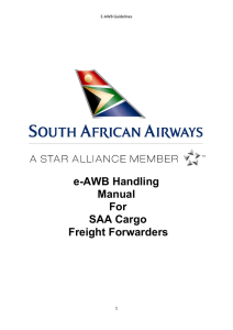 e-AWB Handling Manual For SAA Cargo Freight Forwarders