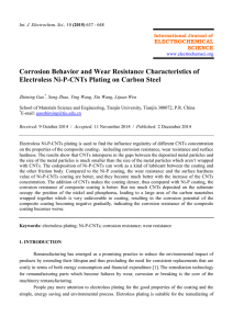 Corrosion Behavior and Wear Resistance Characteristics of
