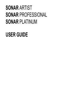 SONAR User Guide