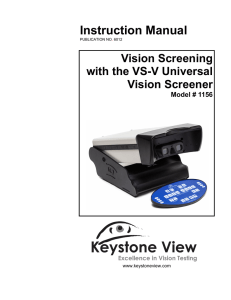 VS-V Universal Manual - Keystone View Vision Screeners
