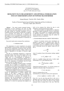 remanent flux measurement and optimal energization