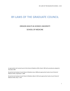 School of Medicine`s By-Laws of the Graduate Council