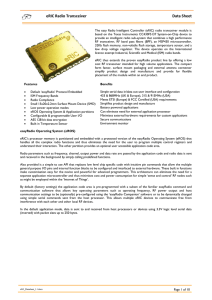 eRIC Radio Transceiver Data Sheet