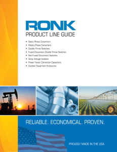PRODuCT LINE GuIDE RELIabLE. ECONOmICaL. PROVEN.