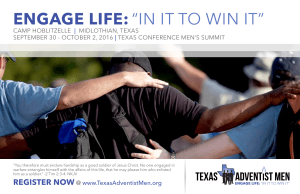 engage life: “in it to win it” - Texas Conference of Seventh