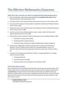 The Effective Mathematics Classroom