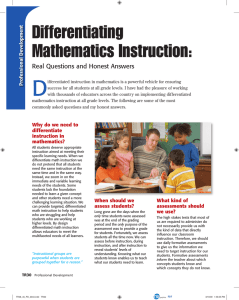 Differentiating Math Instruction