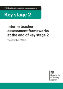 Interim teacher assessment frameworks at the end of key