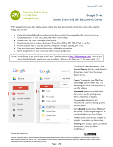 Google Drive Create, Share and Edit Documents Online