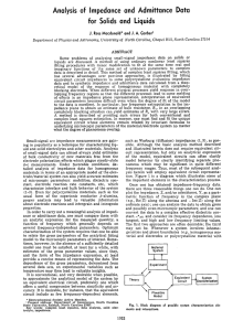 Analysis of Impedance and Admittance Data for Solids and liquids