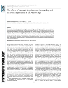 The effects of electrode impedance on data quality and