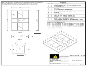 Welded ballast tray CAD drawing. GPTowers
