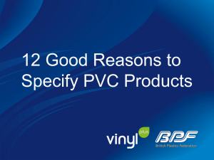12 Good Reasons to Specify PVC Products