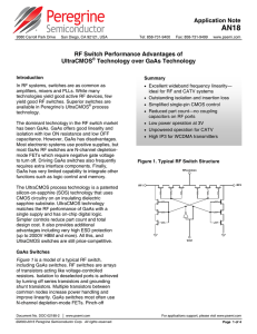 Application Note RF Switch Performance Advantages of UltraCMOS