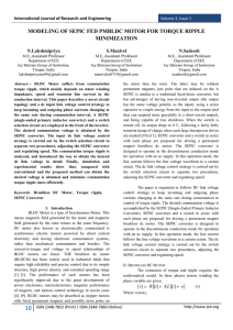 MODELING OF SEPIC FED PMBLDC MOTOR FOR TORQUE