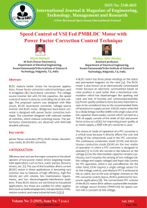 Speed Control of VSI Fed PMBLDC Motor with Power