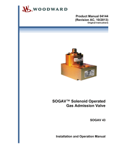 SOGAV™ Solenoid Operated Gas Admission Valve