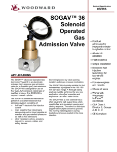 SOGAV™ 36 Solenoid Operated Gas Admission Valve