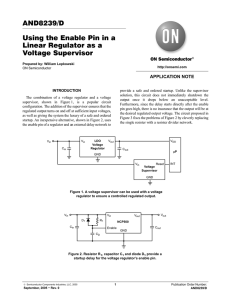 Using the Enable Pin in a Linear Regulator as a Voltage Supervisor