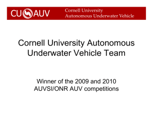 Cornell University Autonomous Underwater Vehicle Team