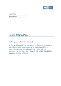 Consultation Paper - European Banking Authority