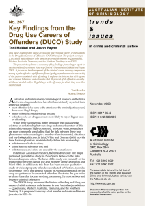 Key findings from the Drug Use Careers of Offenders