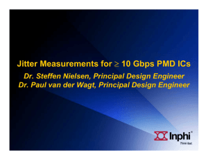 Jitter Measurements for ≥ 10 Gbps PMD ICs