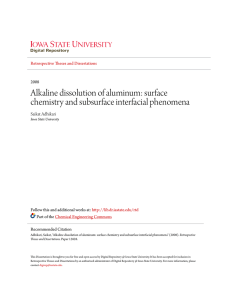 Alkaline dissolution of aluminum: surface chemistry and subsurface