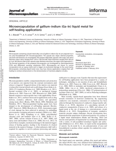 Microencapsulation of gallium–indium (Ga–In)