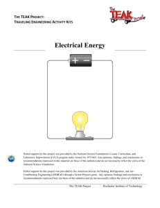 Electrical Energy - Rochester Institute of Technology